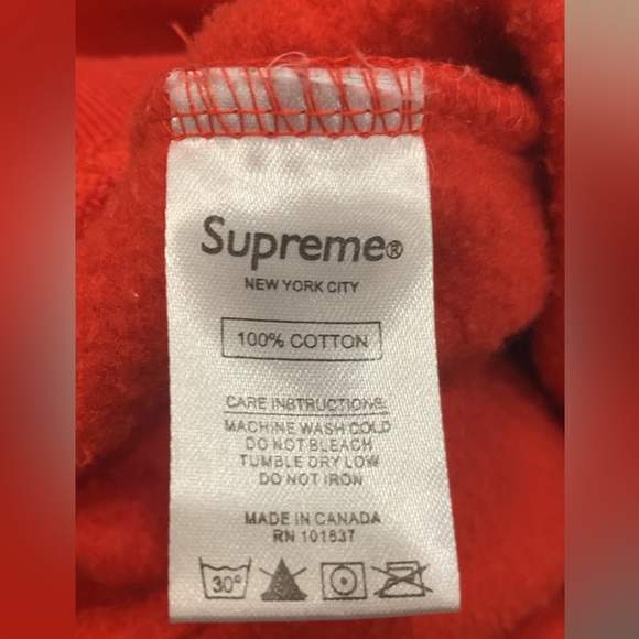 Supreme FW17 Blocked Big Spell Out Hooded Sweatshirt - Picture 4 of 4